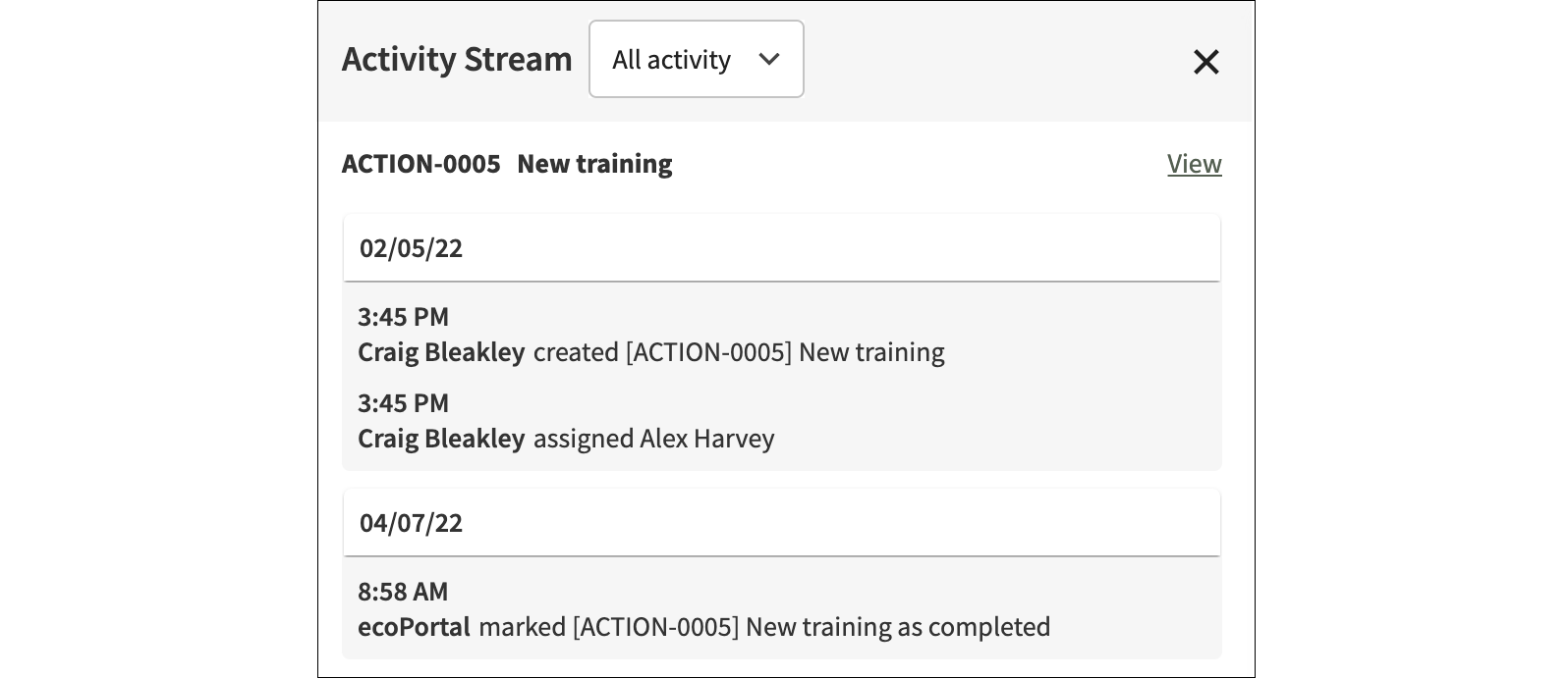 Actions-Activity-Stream