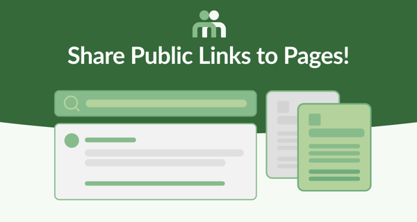 Public links to pages: quick access in a managed way