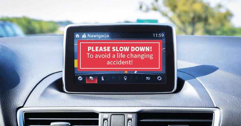 please slow down warning