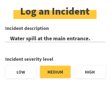 Log an Incident - whs management software